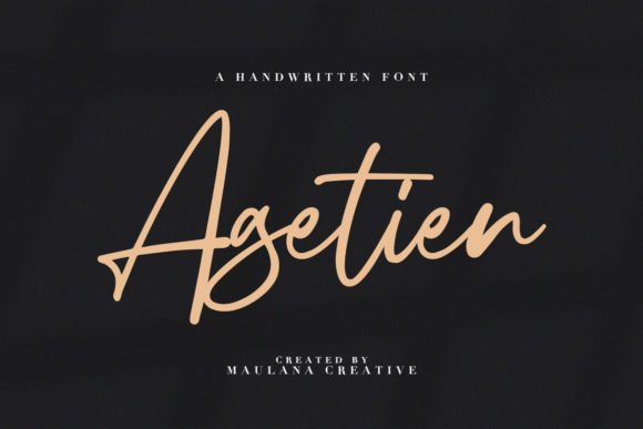 Agetien: A Handwritten Font for Impactful Campaigns