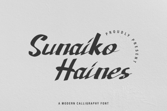 Sunaiko Haines: Elegant Handwritten Font